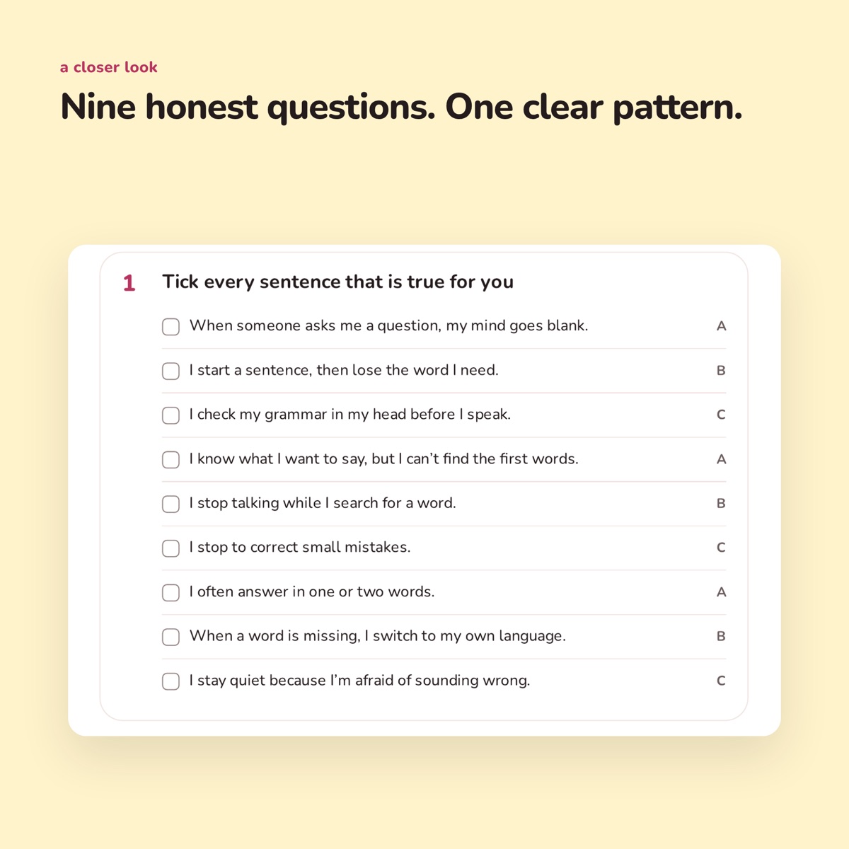 A page from Where does your English get stuck?